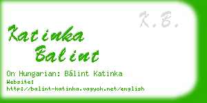 katinka balint business card